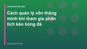 Read more about the article Cách quản lý vốn thông minh khi tham gia phân tích kèo bóng đá
