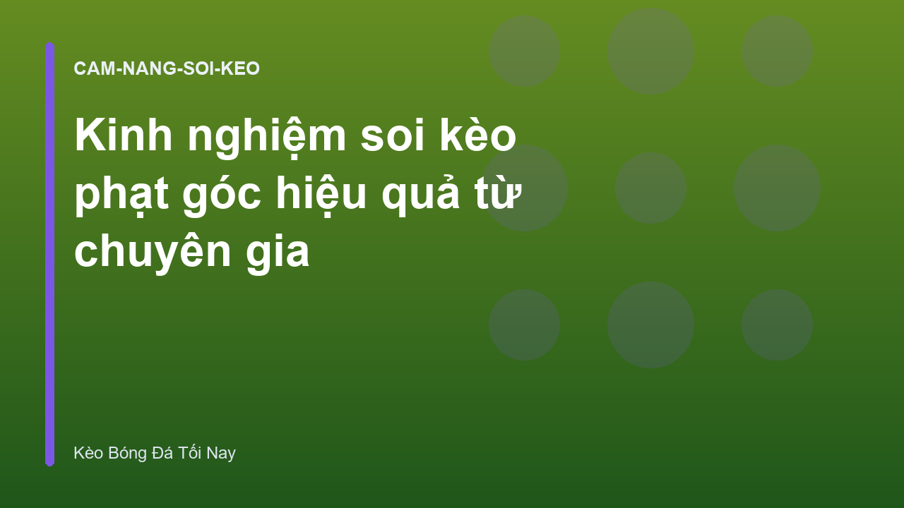 Read more about the article Kinh nghiệm soi kèo phạt góc hiệu quả từ chuyên gia